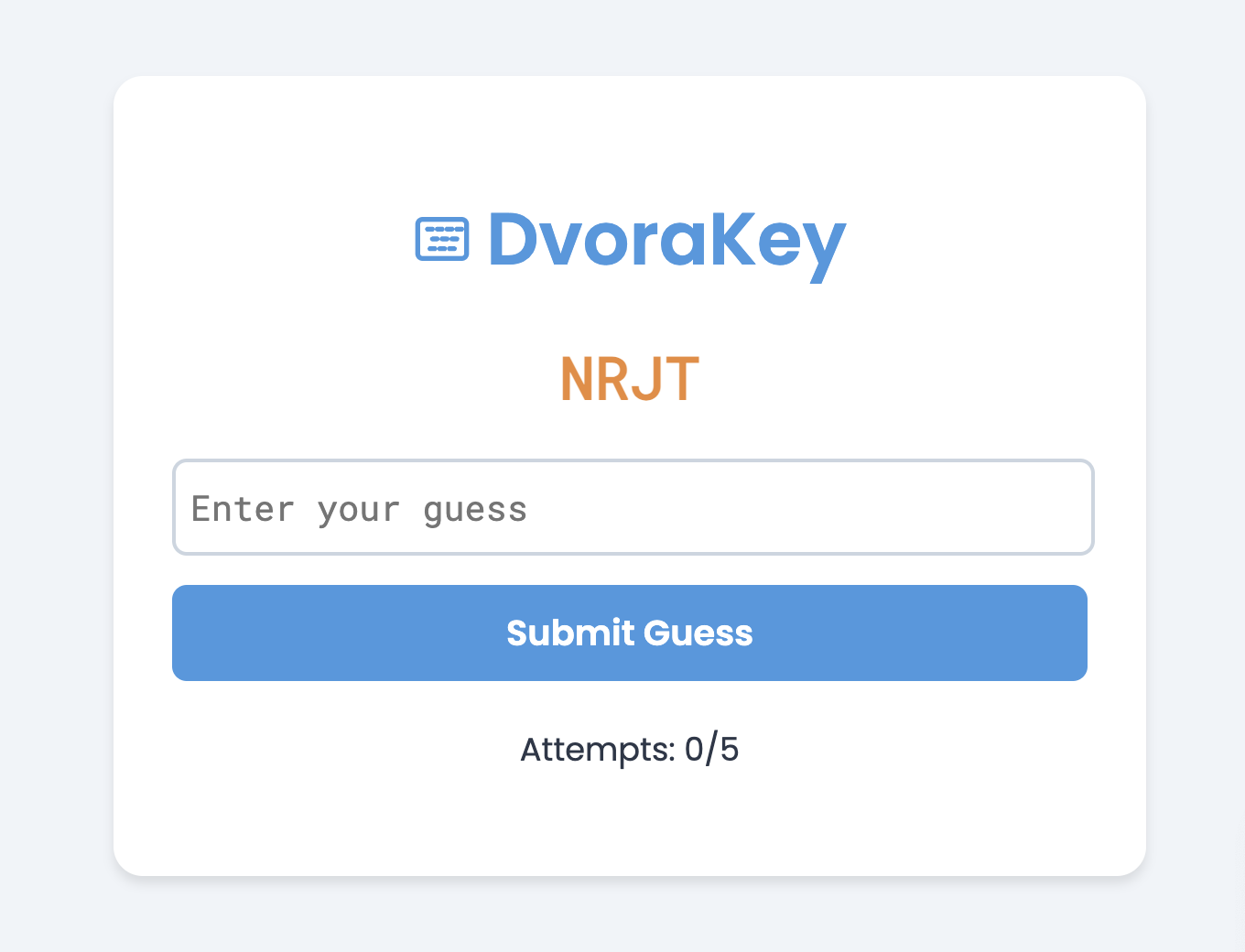 Screenshot of Dvorakey