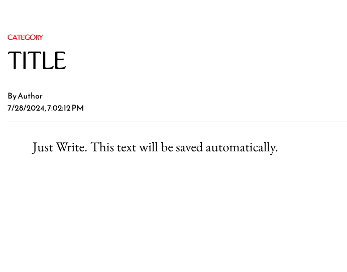 Screenshot of NewYorker Styled Writer